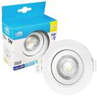 Spot Led Embutir Cob Redondo 9Cm 5W Biv Branco Quente