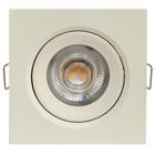 SPOT LED QUADRADO DIRECIONAVEL EMBUTIR 7W BRANCO FRIO 6500k BIV EMBULED