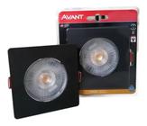 Spot Led Quadrado Preto 5W 3000K - Avant