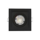 Spot Led Recuado de Embutir Quadrado Preto 5W 3000K Luz Amarela - Kian