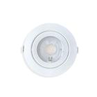 Spot Led Redondo De Embutir Bivolt 15W Branco Quente 3000K