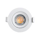 SPOT LED REDONDO DIRECIONAVEL EMBUTIR 3W BRANCO QUENTE 3000k BIVOLT GALAXY