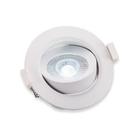 Spot Led Redondo Embutir Branco 3W Luz Amarela 3000K - Pix Iluminação