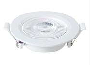 Spot led slim redondo 8w bivolt 3000k luz amarela