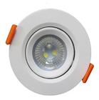 Spot Led Smd 3w Redondo 3000k Branco Quente Dicróica Direcionável Embutir