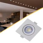 Spot Led Smd 7w Dicróica Direcionável Quadrado Embutir