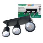 Spot LED Taschibra Direct MR16 3X4W Preto - Base Linear