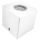 Spot Plafon Sobrepor Box Quadrado Mr16 Branco + Led 4,8w Branco Quente