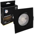 Spot Preto Led 5w Downlight Quadrado Embutir Neutro Bivolt