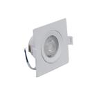 Spot Quadrado Downlight Lumax 5w 3000k iluminação decorativa interior quarto cozinha banheiro sanca