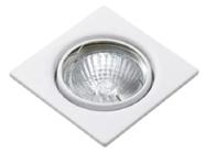 Spot Quadrado Embutir 1 Lamp. Dicroica - Branco Bronzearte