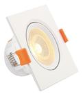 Spot Super Led Cob Quadrado 7w Branco Quente