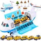 Spray Airplane Toy iHaha Large Transport Cargo com 6 veículos