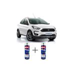 Spray automotivo branco artico + spray verniz 300ml