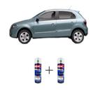 Spray automotivo cinza vulcan + spray verniz 300ml
