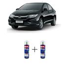 Spray automotivo preto perol - nh592p honda + verniz spray 300ml