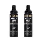 Spray de fixação Milani Make it Last Matte Charcoal, pacote com 2