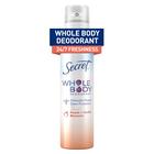 Spray desodorante Secret Whole Body Peach & Vanilla 100ml para mulheres