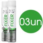 Spray Fixador para Cabelo Fixer Neez Extra Forte Efeito Grampo 24h 500ml Kit com 03 unidades