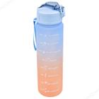 Squeeze Garrafa De Água 750ml Colorida com Canudo Adesivos Pins Academia Fitness Musculação Escola À Prova de Vazamentos