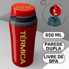 Squeeze Garrafa Termica 650ml chá terere infusao mate 650ml - Unitermi