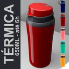 Squeeze Garrafa Térmica Temperatura Academia água até 6h 650ml