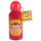 Squeeze Inox Bichinhos 400ml Infantil - Macaco Vermelho
