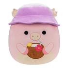 Squishmallows de pelúcia Original Jazwares Peter Pig 50 cm com chapéu