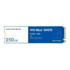 SSD 250 GB WD Blue SN570, M.2 2280, NVMe, Leitura: 3300MB/s e Gravação: 1200MB/s, Azul - WDS250G3B0C