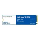 SSD 250 GB WD Blue SN570, M.2 2280, NVMe, Leitura: 3300MB/s e Gravação: 1200MB/s, Azul - WDS250G3B0C