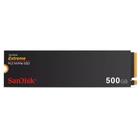 SSD 500GB M.2 2280 NVMe PCIe Gen 4.0 Sandisk Extreme, Leitura/Gravação 5000/4000MB/s, SDSSDX3N-500G-G26 SANDISK