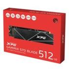 SSD 512 GB XPG S70 Blade, M.2 NVMe, PCIe Gen4x4, Leitura: 7200MB/s e Gravação: 26AGAMMIXS70B-512G-CS