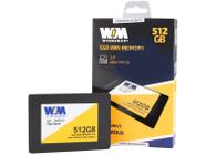 SSD 512GB WIN MEMORY SATA 2,5” Leitura 560MB/s Gravação 540MB/s SWR512G