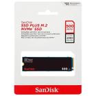 SSD M2 500GB NVME Sandisk PLUS 2280 Pcie 3.0 SDSSDA3N-500G-G26