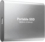 SSD portátil de 10 TB Unidade de Estado Sólido Externo Tipo-C/USB Mobile SSD externo para PC/Notebook, Mac, PS4 & Xbox (10TB, Prata) - shiyan maoyi y - esg