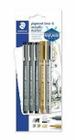 Staedtler Fineliner Pigment Liner C/3 & Marcador Metalico C/2-308 Sbk3p305