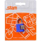 Stam Cadeado C/Segredo 25Mm Cart.Azul