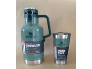 Stanley garrafa growler térmico verde + copo para cerveja térmica