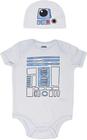 Star Wars Stormtrooper Baby Boys Traje Bodysuit Chapéu Set R2-D2 0-3 Meses