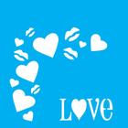 Stencil 10X10 Cantoneira Love - OPA0501