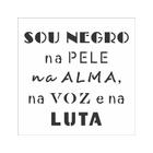 Stencil de Acetato para Pintura OPA Simples 10 x 10 cm 2907 Frase Sou Negro