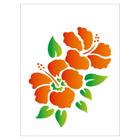 Stencil de Acetato para Pintura OPA Simples 15 x 20 cm - 755 Flores Hibiscos