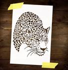 Stencil Leopardo - Molde Vazado Decoração Pintura R-4102 - Stencil Flex