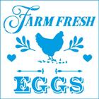 Stencil Litoarte Rose Ferreira 14 x 14 cm - STA-142 Farm Fresh Eggs