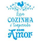 Stencil Litoarte Rose Ferreira 20 x 25 cm - STR-225 Cozinha Temperada com Amor