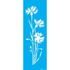 Stencil Opa 10 x 30 cm - Flores Centaurea Cyanus - 3459