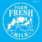 Stencil Opa 14 x 14 cm - FarmHouse Fresh Milk - 2922