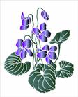 Stencil Pintura Flor Violeta 3391 20x25 Opa