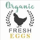 Stencil Simples Farmhouse Organic Fresh Eggs 2923 14x14 Opa