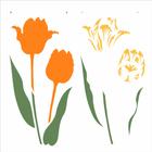 Stencil Sp. 30,5X30,5 2371 Flor Tulipa